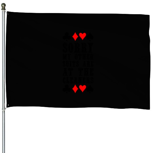 Funny Design for Poker Players House Flags