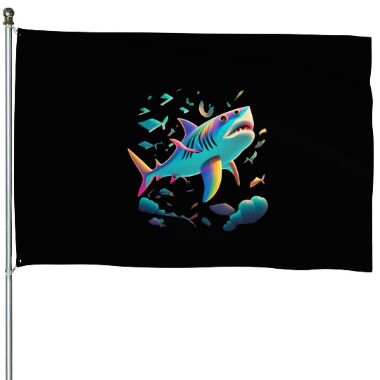 Rainbow Shark in AI Platform - Unique and Stylish House Flags