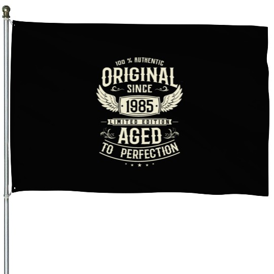 1985 Vintage Birthday Surprise House Flags