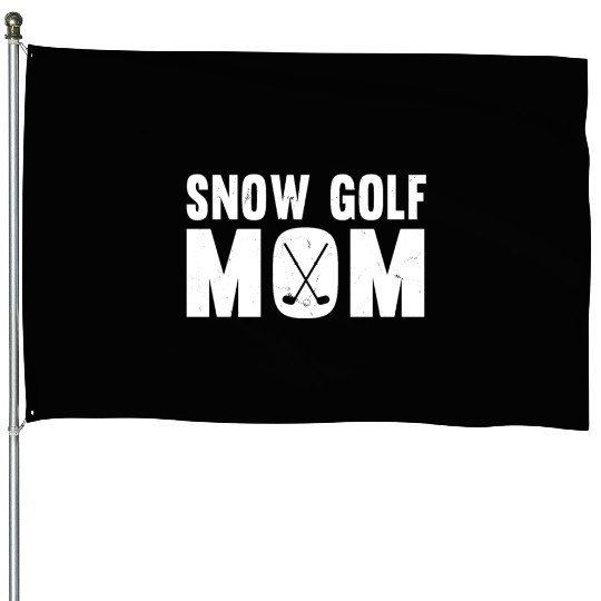 Snow Golfer Mom Outfit Women House Flags