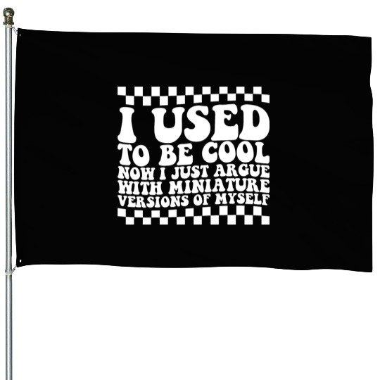 I Used To Be Cool Now I Just Argue With Miniature House Flags