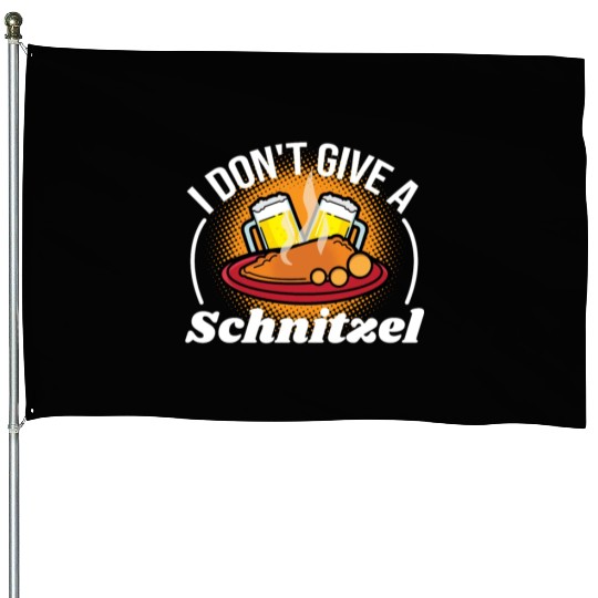 I Dont Give A Schnitzel Germany Food House Flags