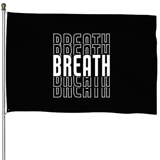 Breath Yoga Meditation House Flags