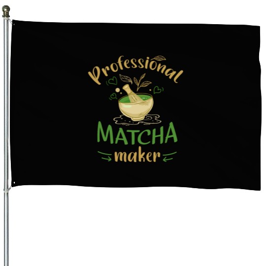 Green Tea Lover Japanese Matcha Latte Drink Matcha House Flags