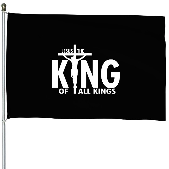 Love Jesus King Of All Kings Christian Christmas House Flags