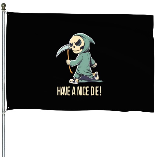 Cute Chibi Grim Reaper House Flags