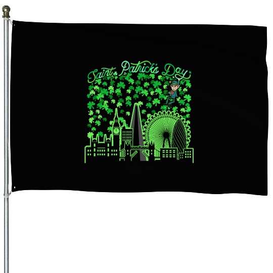 Saint Patrick's Day London United Kingdom House Flags