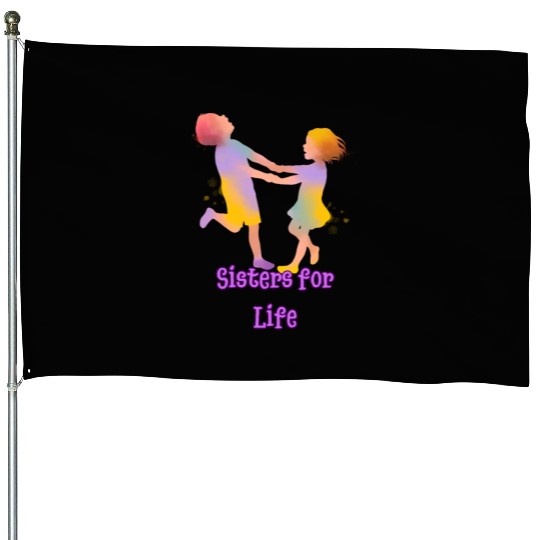 Black Orange Colorful Fun in the Sun Quote House Flags