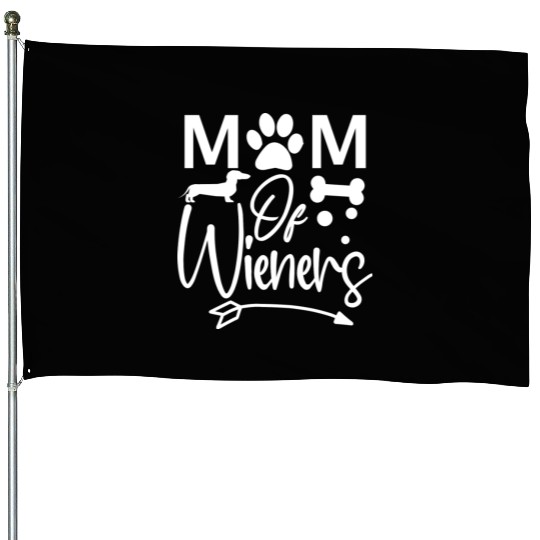 Dog Lover Gift Mom Of Wieners Dachshunds House Flags