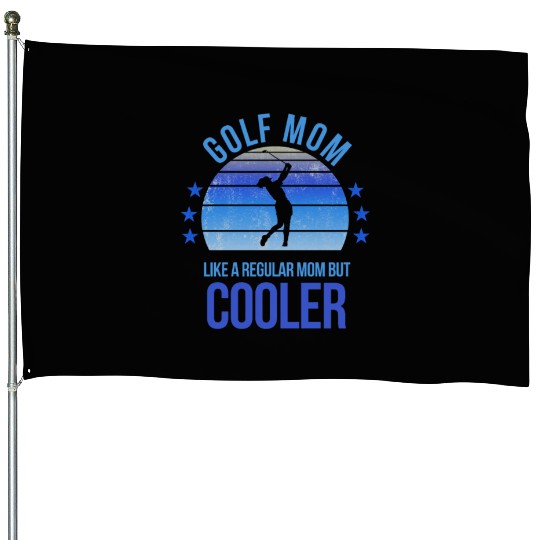 Golf Mom Golfer Golf Fan Mothers Day Birthday House Flags