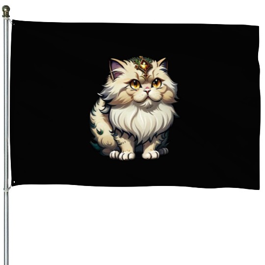 The Prince of Persian cat House Flags