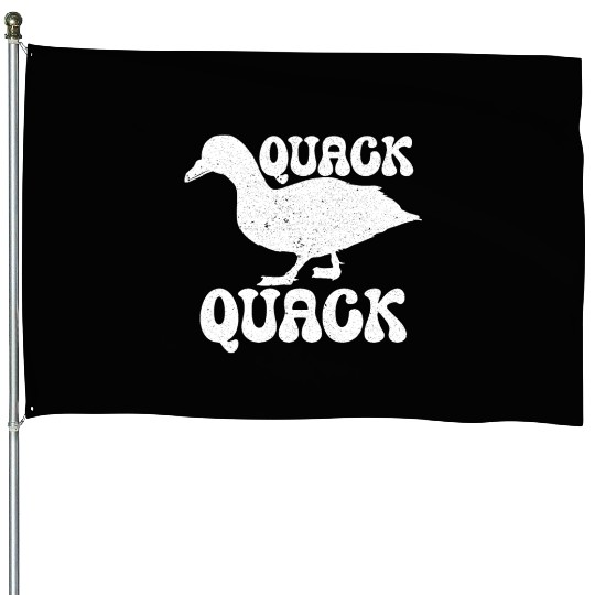 Quack Bird Duckling Silhouette Animal Pet Lover House Flags