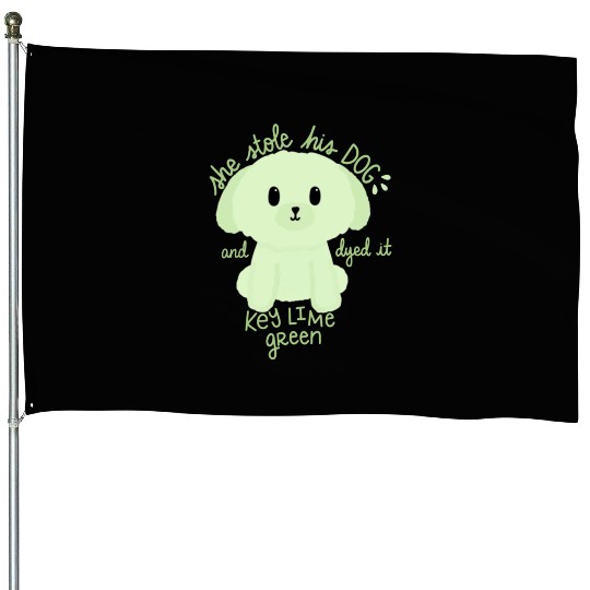 Key Lime Green Dog House Flags