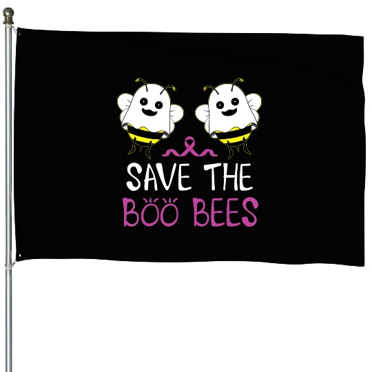 Save The Boo Bees Breast Cancer Awareness House Flags