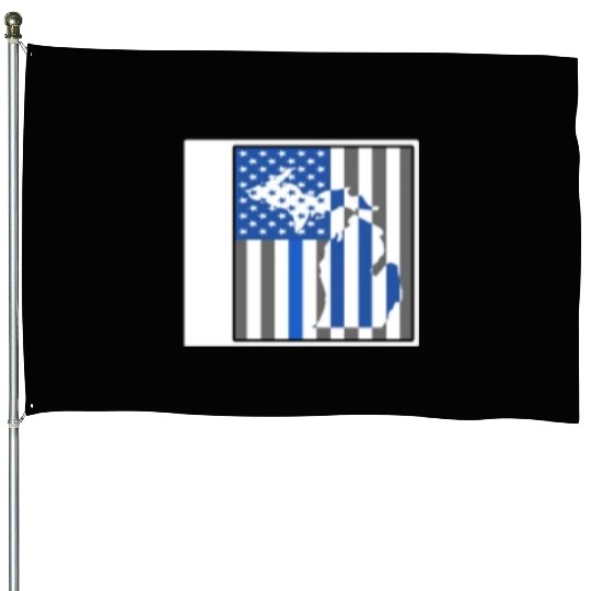 Police House Flags, Michigan State Police House Flags, Detroit