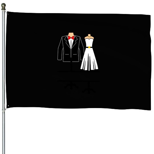 Clothing for bride and groom House Flags