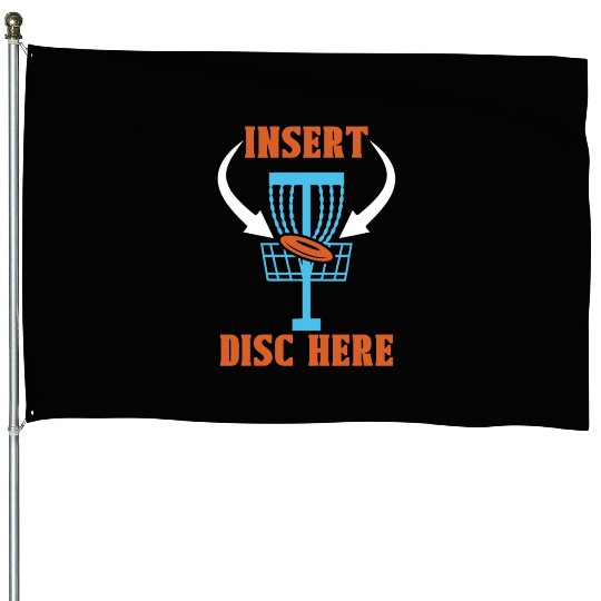 Disc Golf Insert Disc Here Ultimate Frisbee Golfer House Flags
