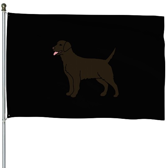 Chocolate Labrador Gift For Dog Lover House Flags