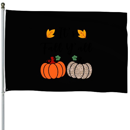 It s Fall Y all Cute Gnomes Pumpkin Spice Season House Flags
