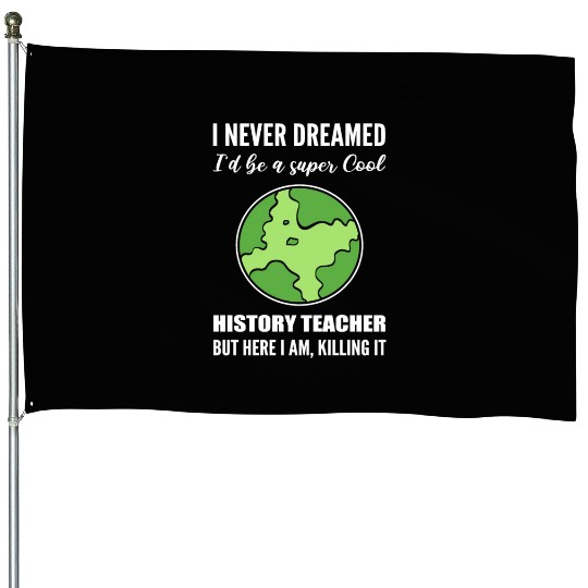 Cool History Teacher Novelist Gift House Flags