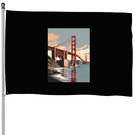 Golden Gate Bridge California House Flags, Golden Gate