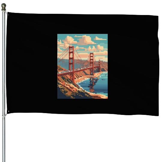 Golden Gate Bridge California House Flags House Flags, Golden