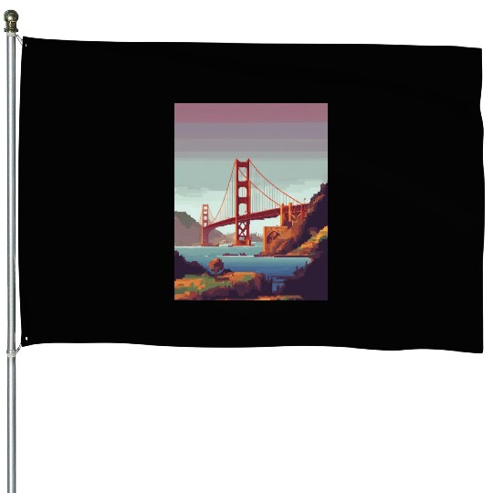 Golden Gate Bridge California House Flags, Golden Gate