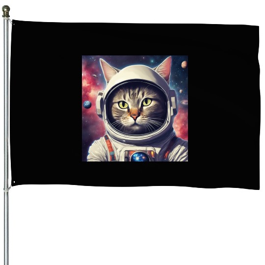 space cat House Flags