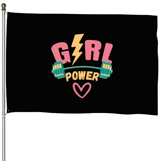 Girl power, gym design. House Flags
