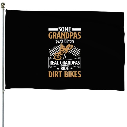 Grandpas Play Bingo Real Grandpas Ride Dirt Bike House Flags