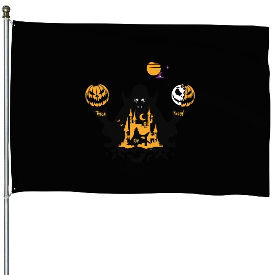 Trick Or Treat Vampire House Flags