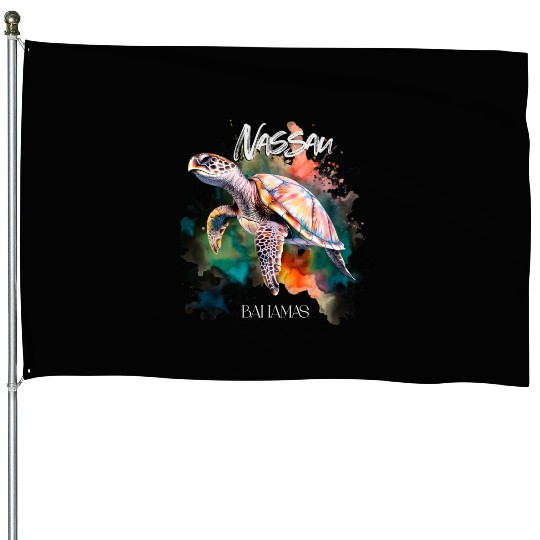 Bahamas Seat Turtle Bahamian Flag Beach Great Shar House Flags