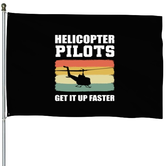 Helicopter Pilots Army Pilots Gift House Flags