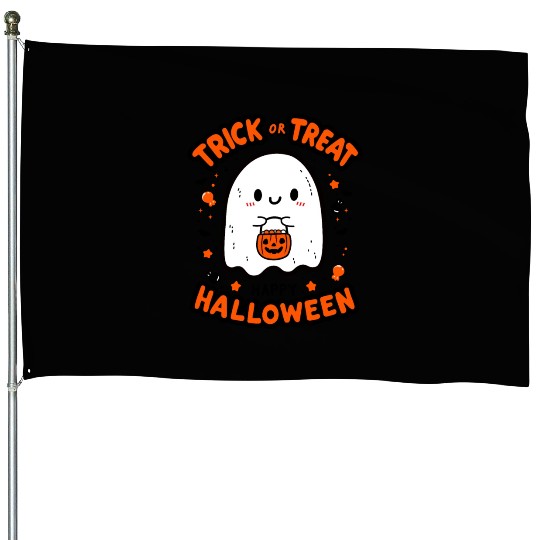Trick or Treat - Happy Halloween House Flags