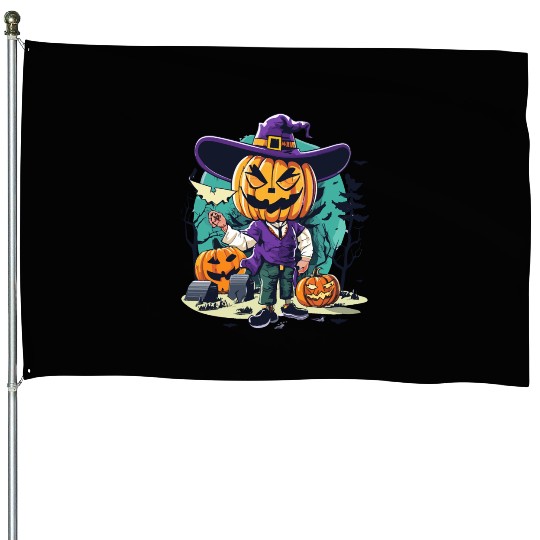 Boy Candy Punppkin Halloween House Flags