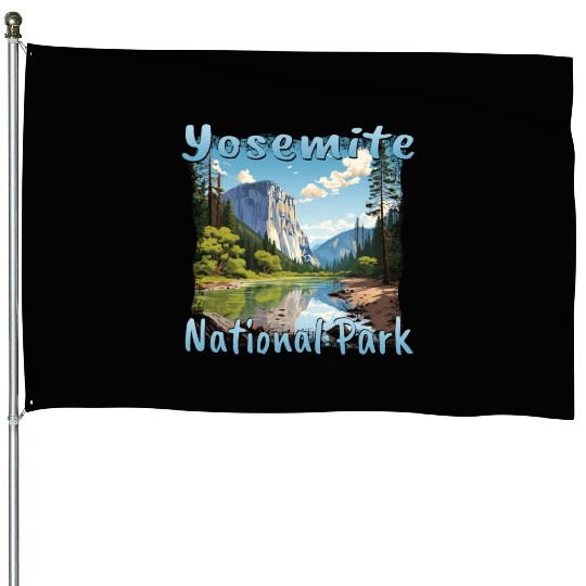 Yosemite National Park: Colorful Landscape in House Flags