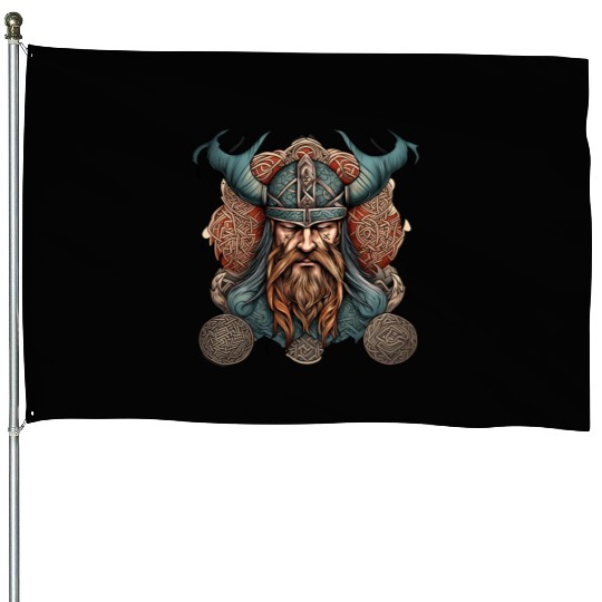 Viking / Odin / Thor / Celtic / Helmet / Nordic House Flags