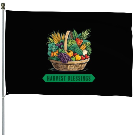 HARVEST BLESSINGS House Flags