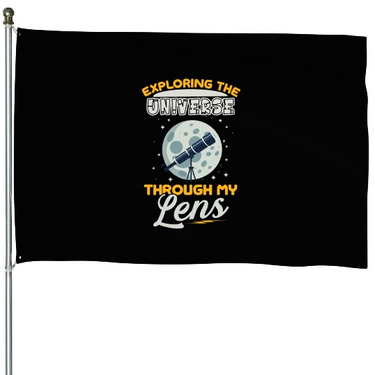 Astrophotography Astronomy Space Camera Star Watch House Flags