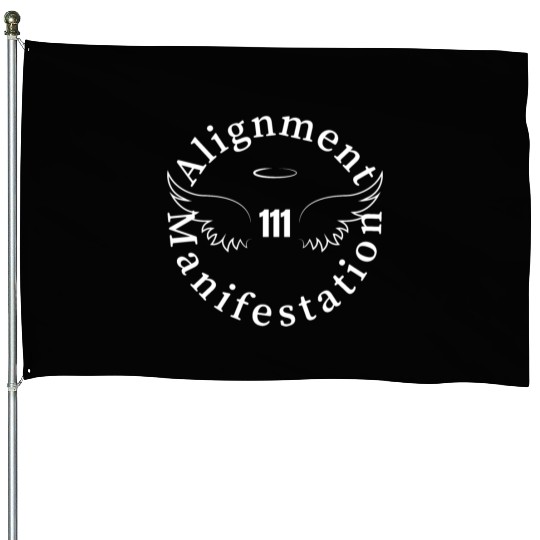 111 Angel Number Manifest Unisex Softstyle House Flags