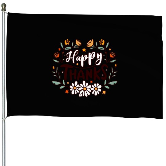 Happy Fall Ya All Thanksgiving Autumn Design House Flags