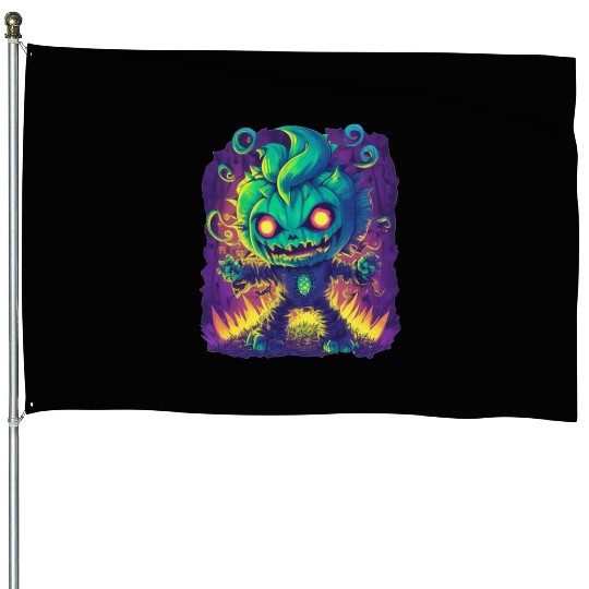 monster cute halloween House Flags