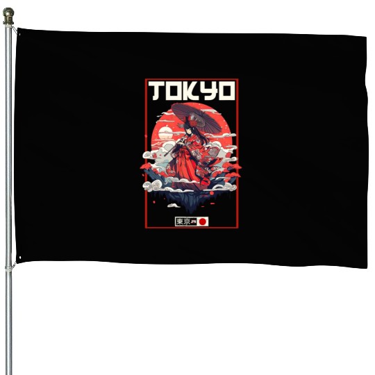 Asia 80s Japanese Retro Samurais Samurai House Flags