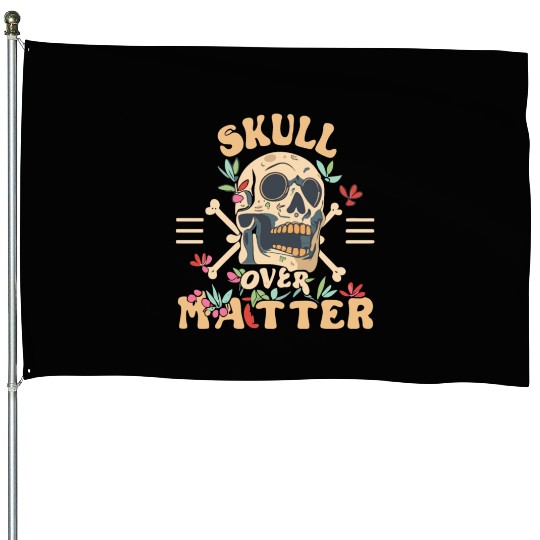 Totenkopf Skull Skulls Totenschädel Spruch House Flags
