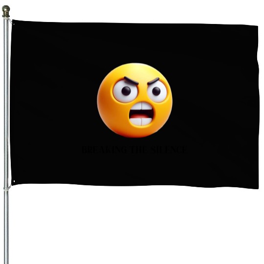 Angry Shouting Face House Flags
