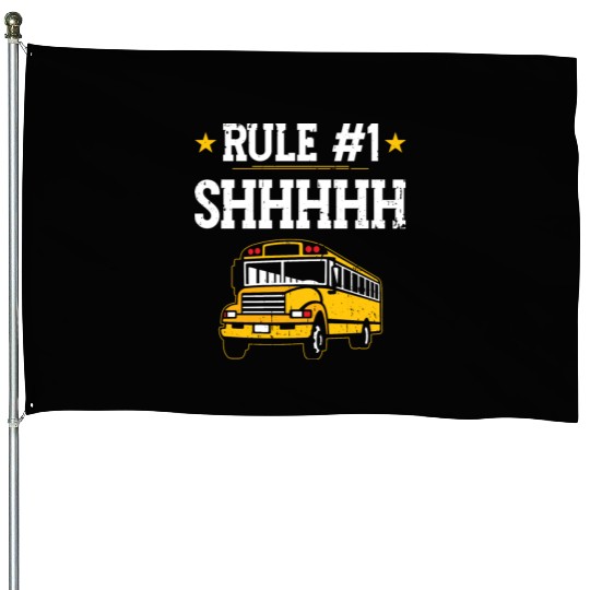School Bus Monitor Aide Funny Bus Driver House Flags