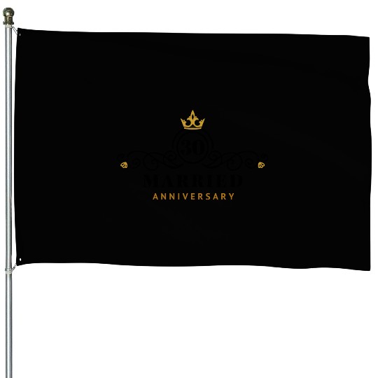 30th Wedding Anniversary House Flags