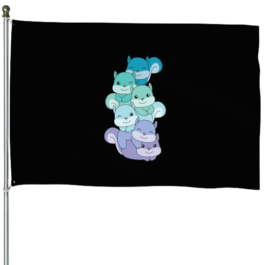 Neptunic Flag Pride Lgbtq Cute Squirrel Pile House Flags