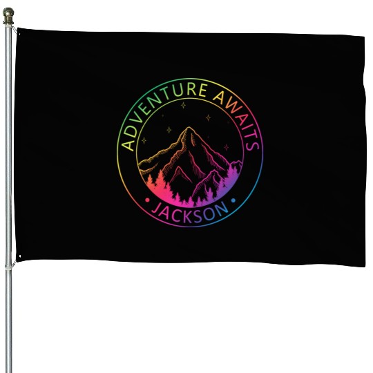 Jackson Jackson Hole Valley Wyoming Usa Adventure House Flags