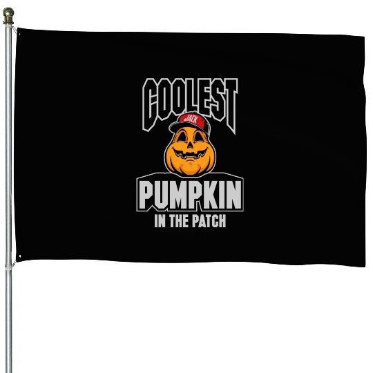 JACK-O-LANTERN IS THE COOLEST ON THE PUMPKIN PATCH House Flags